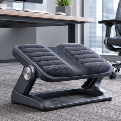 Navorli™ ElevateRest Adjustable Ergonomic Footrest – Cushioned Under-Desk Leg Support with Multi-Angle Platform