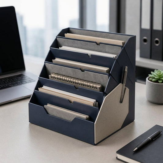 Navorli™ Ascend 7-Tier Vertical File & Document Organizer with Side Pen Holder