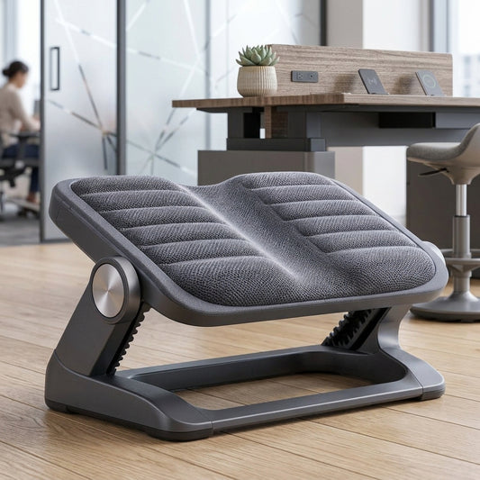 Navorli™ ElevateRest Adjustable Ergonomic Footrest – Cushioned Under-Desk Leg Support with Multi-Angle Platform