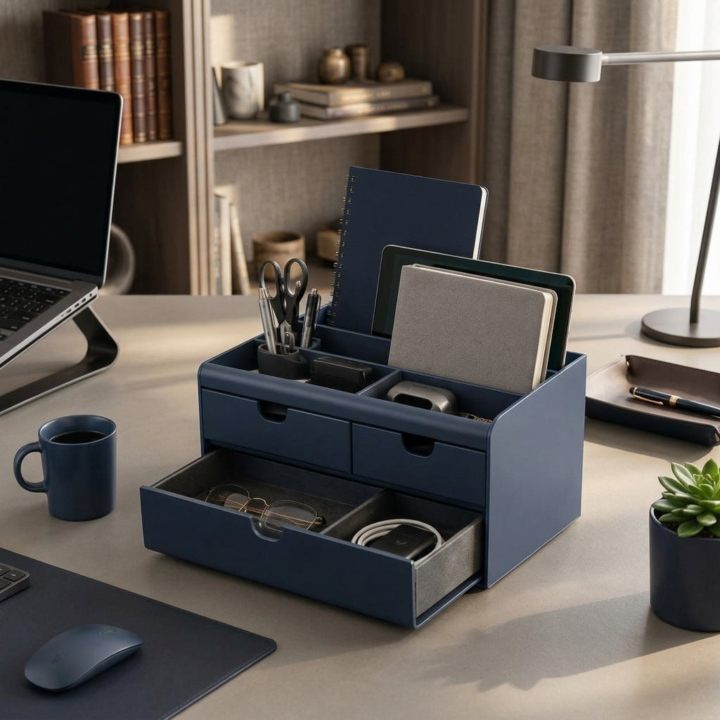 Navorli™ Executive Multi-Level Desk Organizer with Storage Drawers & Document Compartments