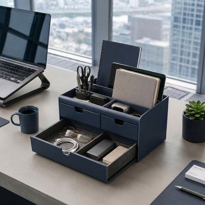 Navorli™ Executive Multi-Level Desk Organizer with Storage Drawers & Document Compartments